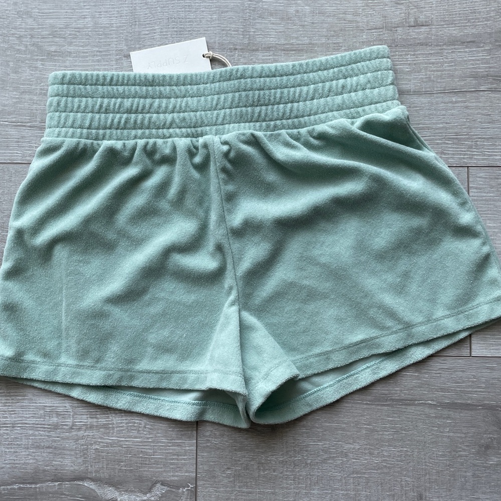 Z Supply terry shorts in green